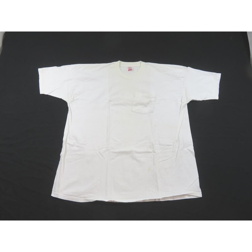 BVD Pocket T-Shirt, Plain Blank, White Sz 3XL 1990s